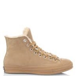Chuck 70 High-Top Shearling-Lined Suede Sneaker New without Box